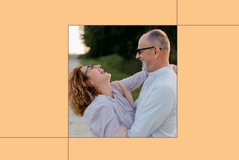 Senior Couple Hugging and Laughing For Best Dating Sites Over 50